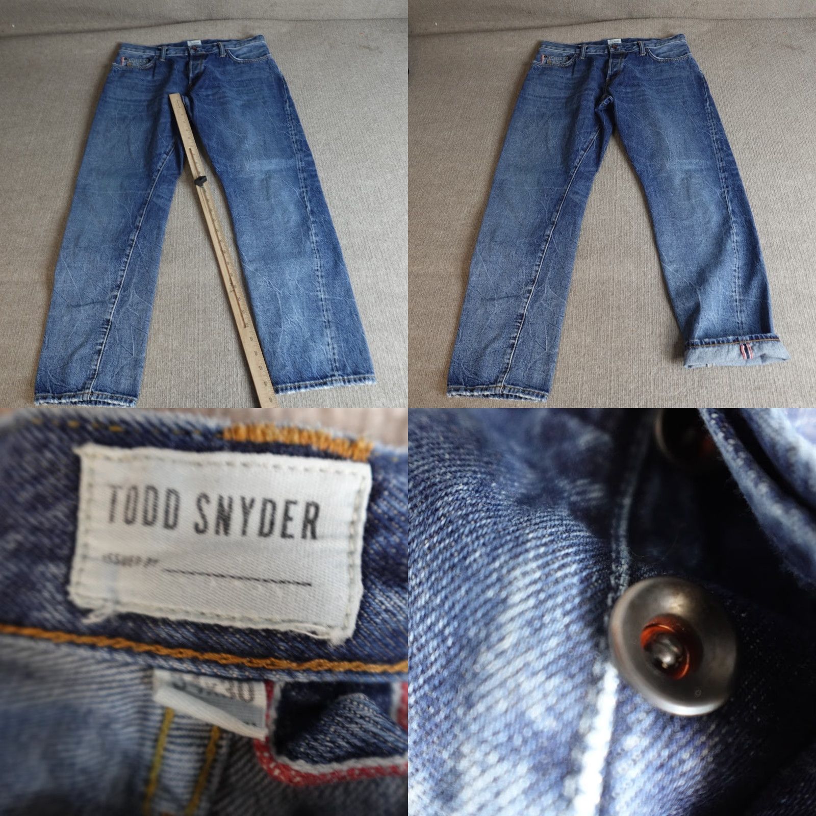 Todd Snyder **Mens Todd Snyder Blue American Selvedge Denim Slim Fit Jeans 34x29** User: **Todd Snyder Mens Blue American Selvedge Denim Slim Fit Jeans 34x29** Size US 34 / EU 50 - 8 Thumbnail