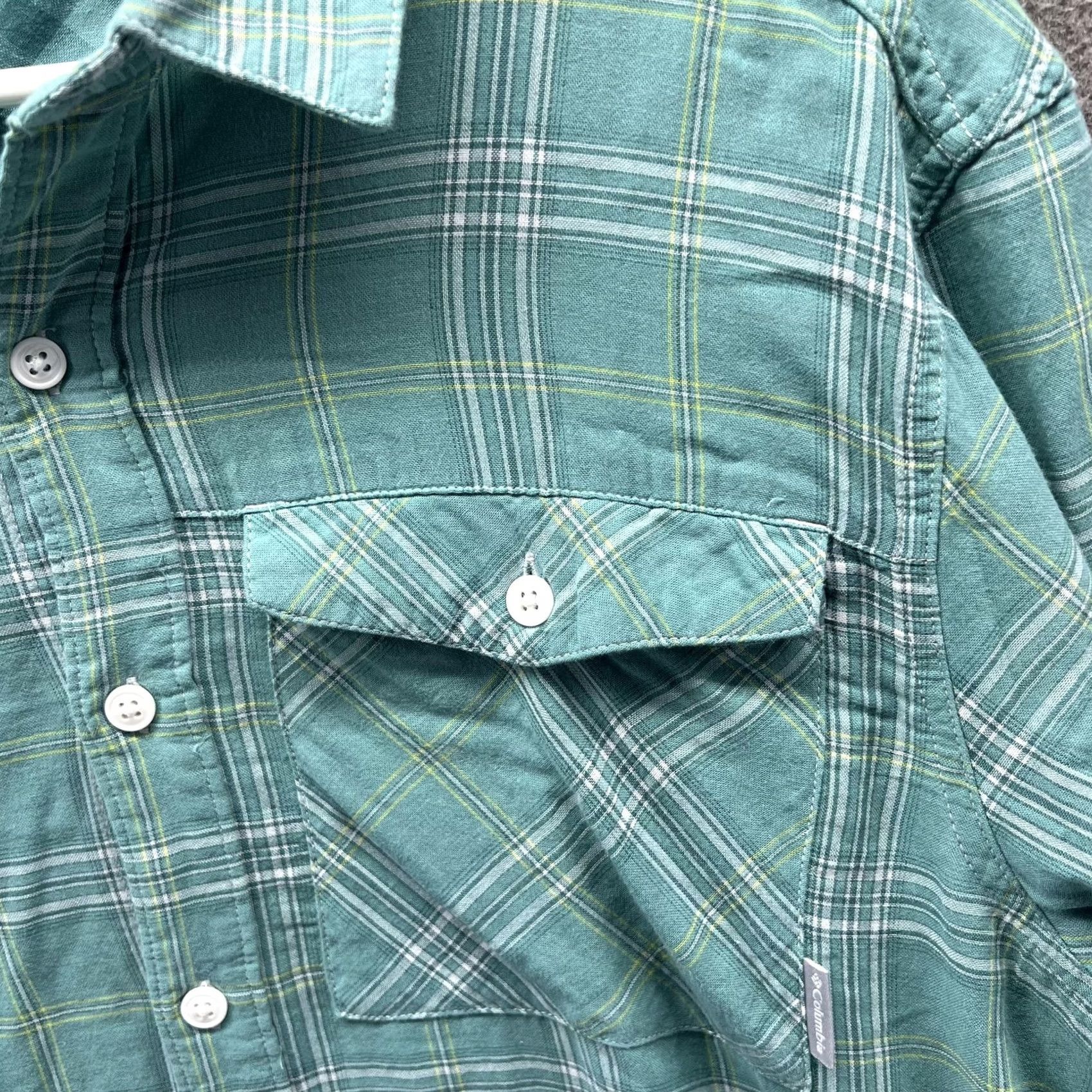 Vintage Columbia Shirt Mens Large Green Plaid Button Down Long Sleeve Cotton Outdoor Size US L / EU 52-54 / 3 - 3 Thumbnail