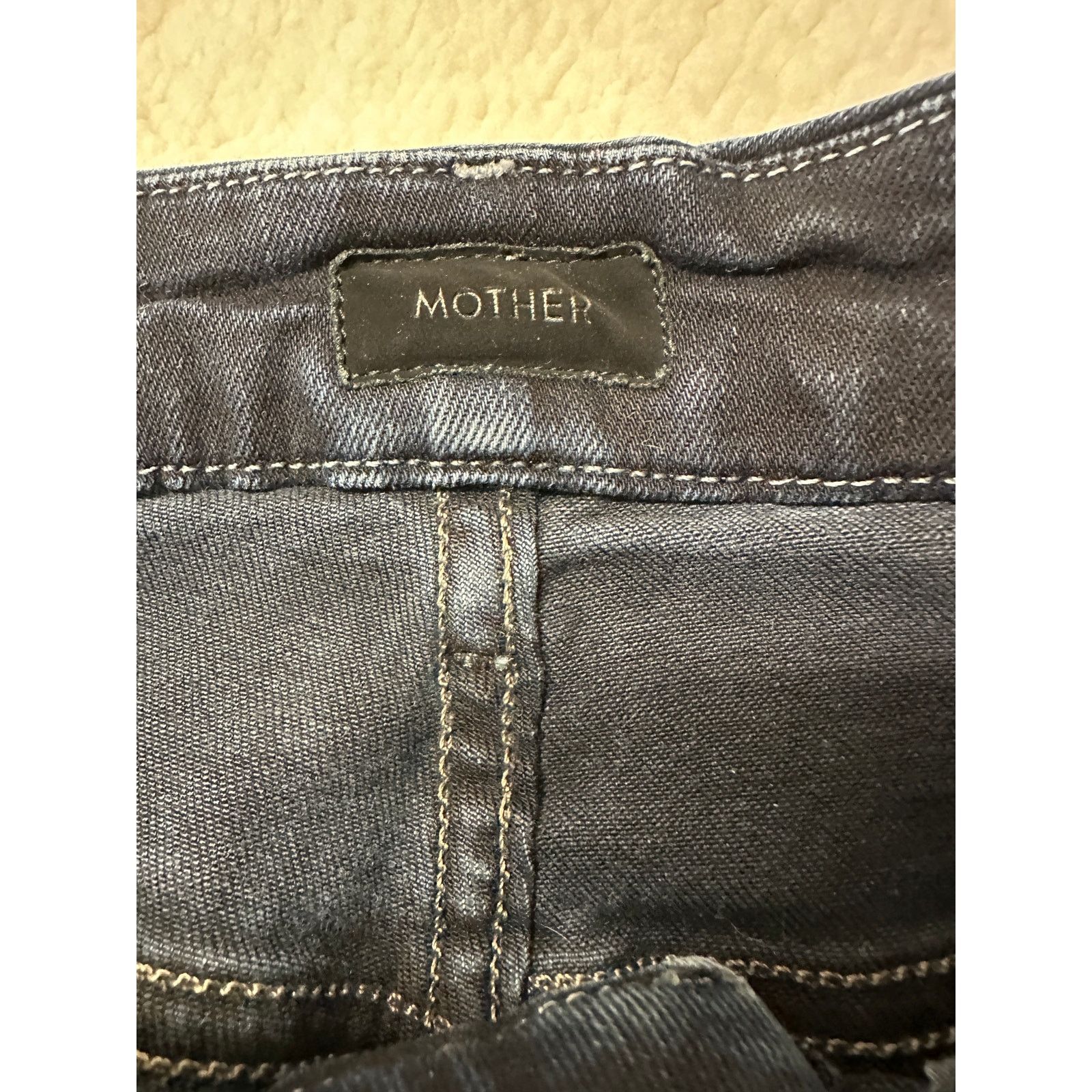 MOTHER Mother Womens High Waisted Looker Ankle Fray Denim Jeans 28 Size 28" / US 6 / IT 42 - 5 Thumbnail