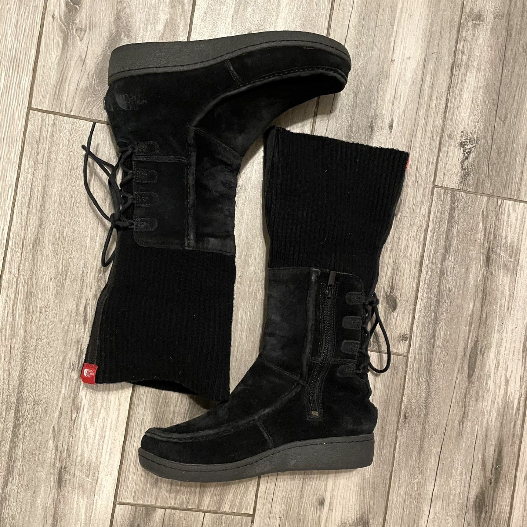 The North Face The North Face Womens Black Suede Fold Over Sweater Winter Snow Boots 6 Moccasin Size M / US 6-8 / IT 42-44 - 3 Thumbnail