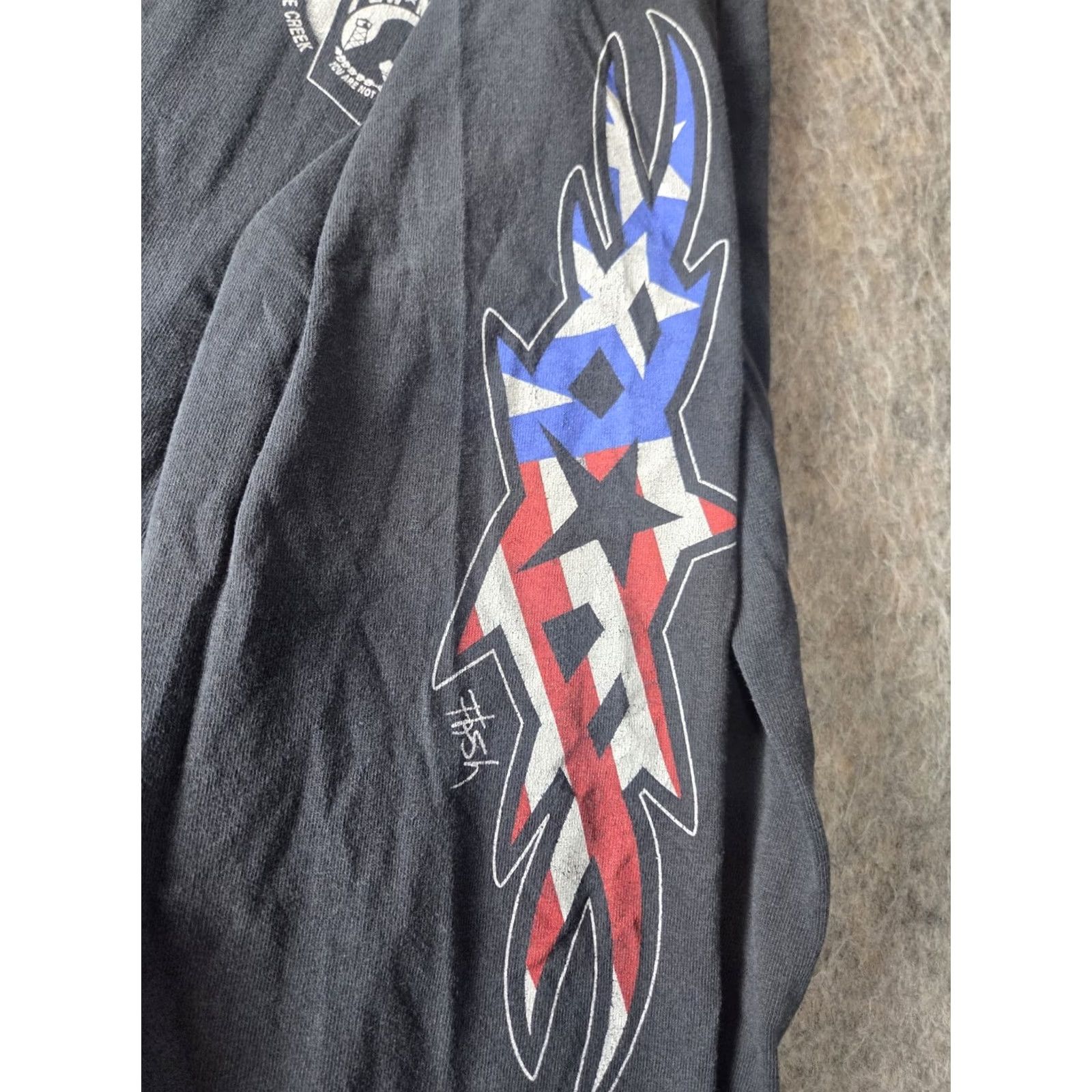 Anvil VINTAGE Anvil Pow Cripple Creek T Shirt Long Sleeve Crew Neck XL Men Black Cotton Graphic Print Vintage Yes Military Veterans All Seasons Size US XL / EU 56 / 4 - 6 Thumbnail
