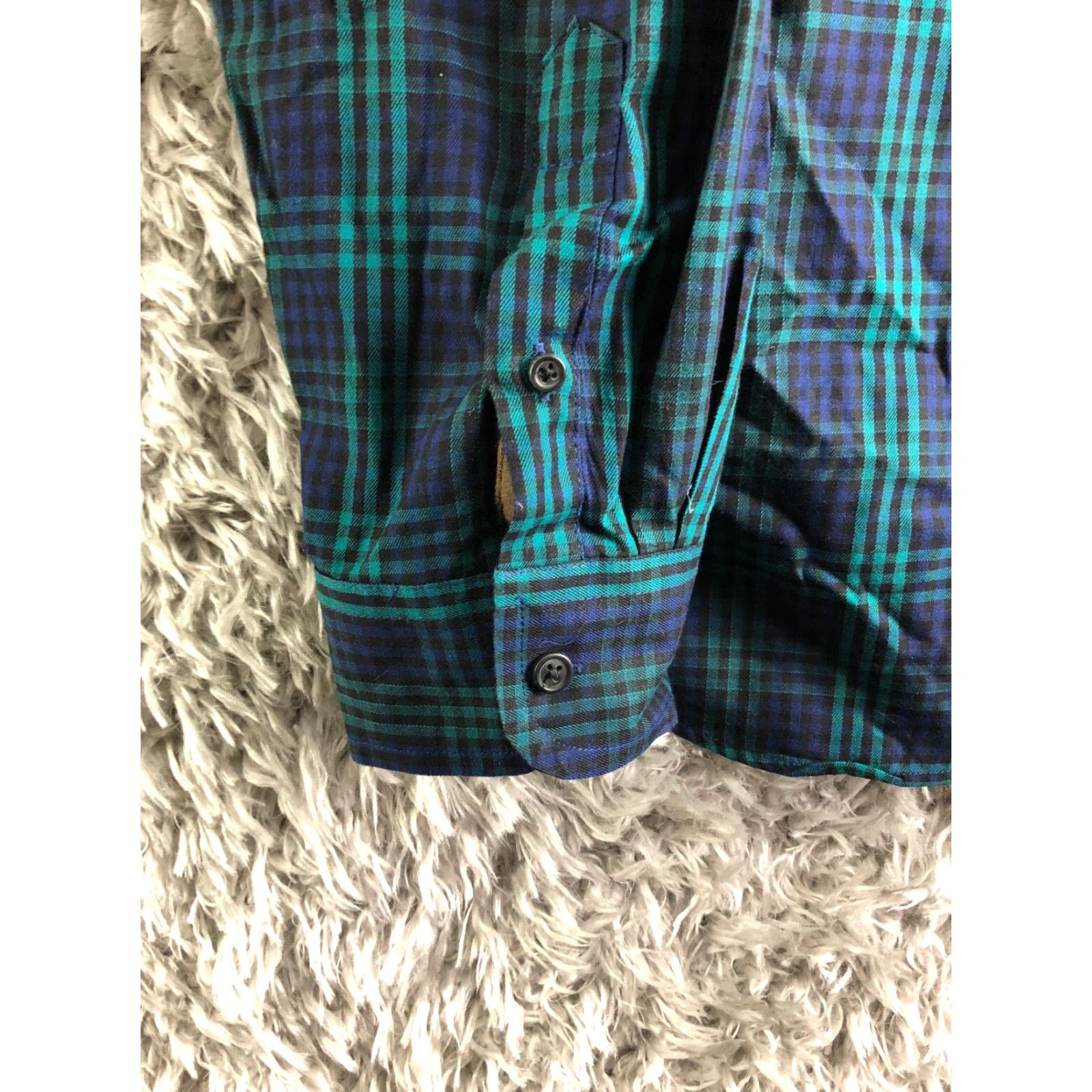 Chaps Chaps Shirt XXL Mens Green Plaid Long Sleeve Spread Collar Shirt Size US XXL / EU 58 / 5 - 2 Thumbnail