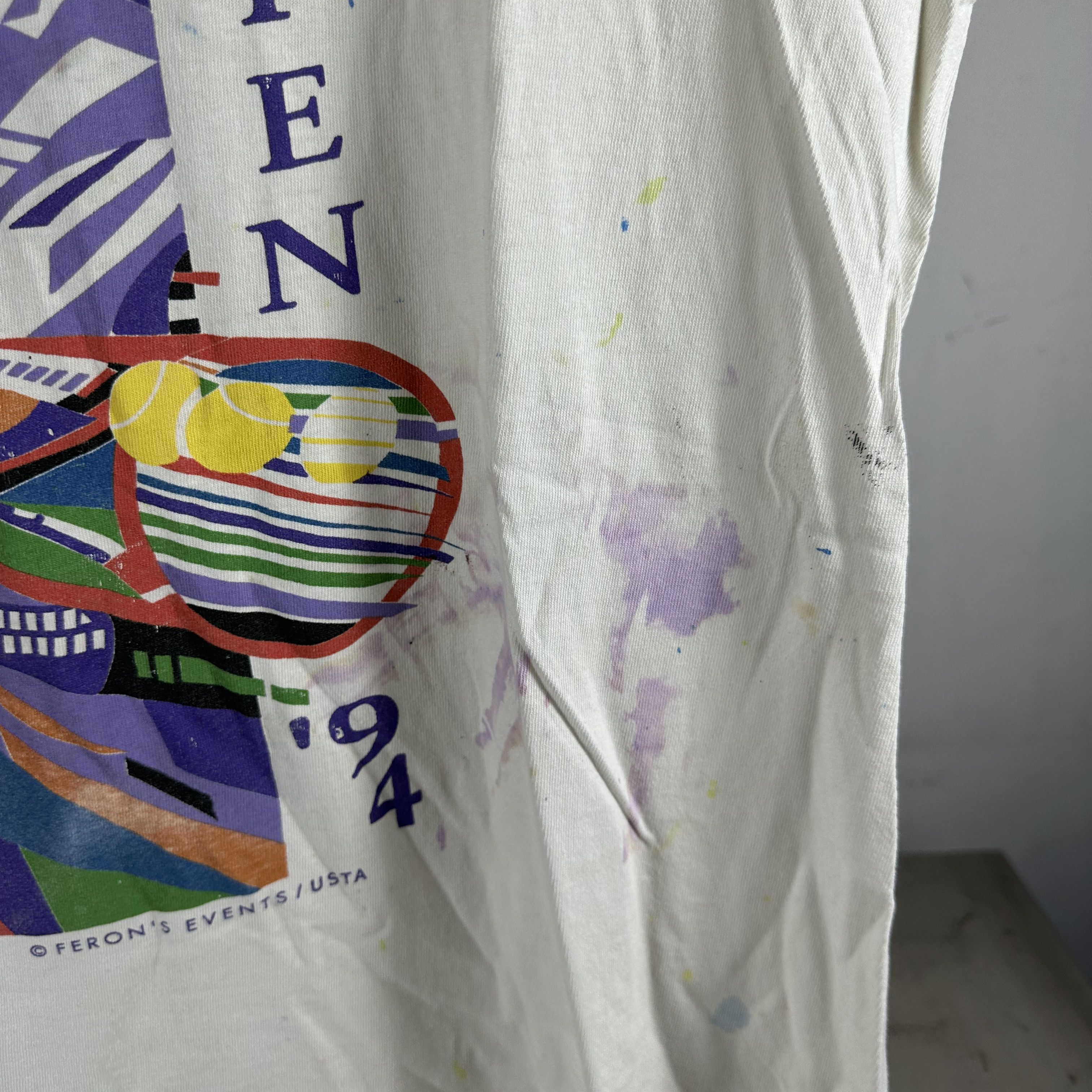 Vintage 1994 US Open Tennis Championship Single Stitch T-shirt Size US XL / EU 56 / 4 - 5 Thumbnail