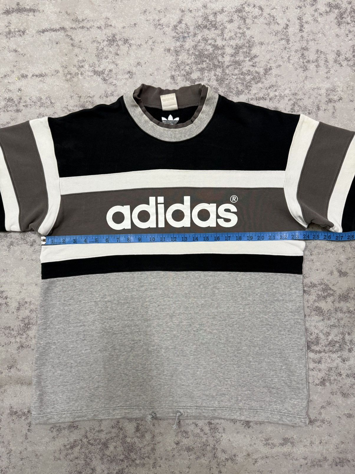 Adidas Adidas Spellout Biglogo Double Collar Sweatshirt Size US XL / EU 56 / 4 - 18 Thumbnail
