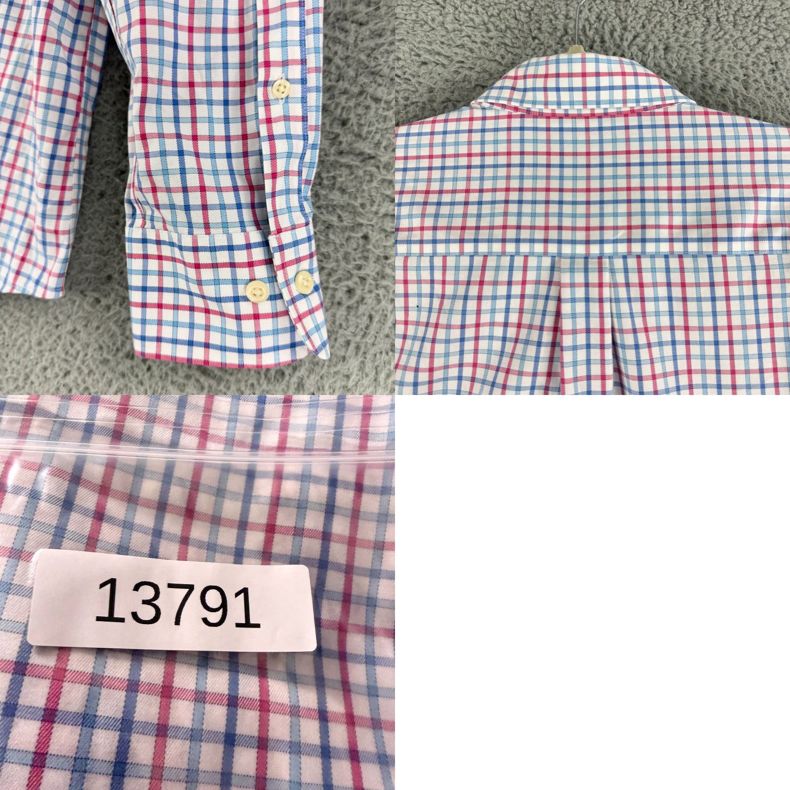 Peter Millar Peter Millar Button-Down Shirt Mens Large Blue Plaid Nanoluxe Long Sleeve Cotton Size US L / EU 52-54 / 3 - 9 Thumbnail