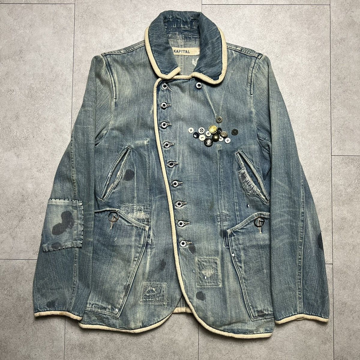 Kapital Kountry Button BORO Denim Jacket Shirts