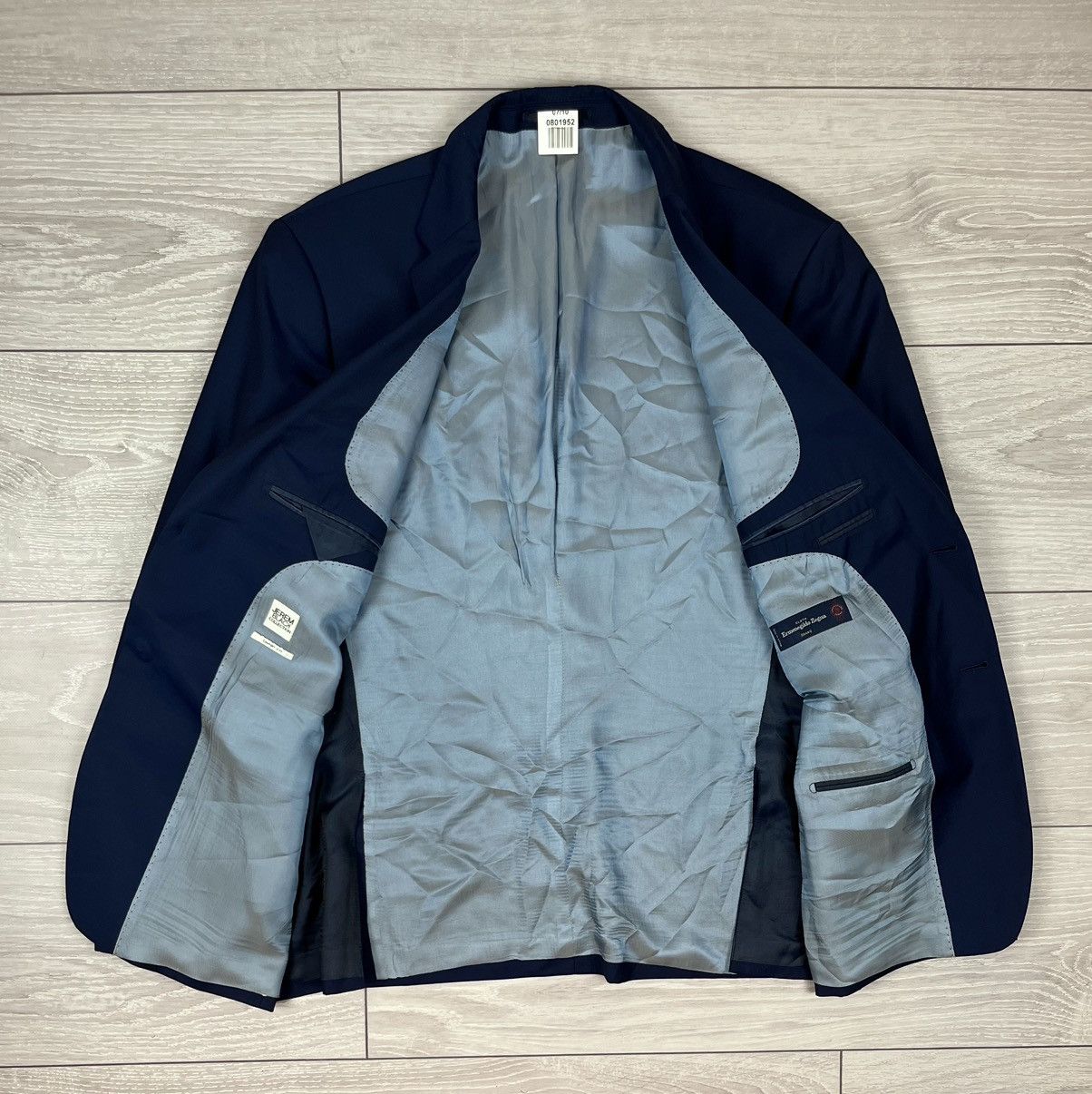 Ermenegildo Zegna Ermenegildo Zegna Vintage Blue Lana Silk Blazer 58 Size Size 50R - 7 Thumbnail