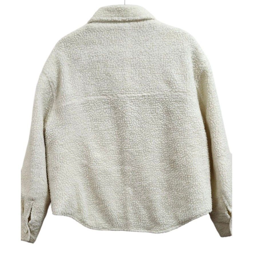 Guizio Danielle Guizio OVERSIZED SHERPA BUTTON-UP JACKET CREAM Size S / US 4 / IT 40 - 4 Thumbnail