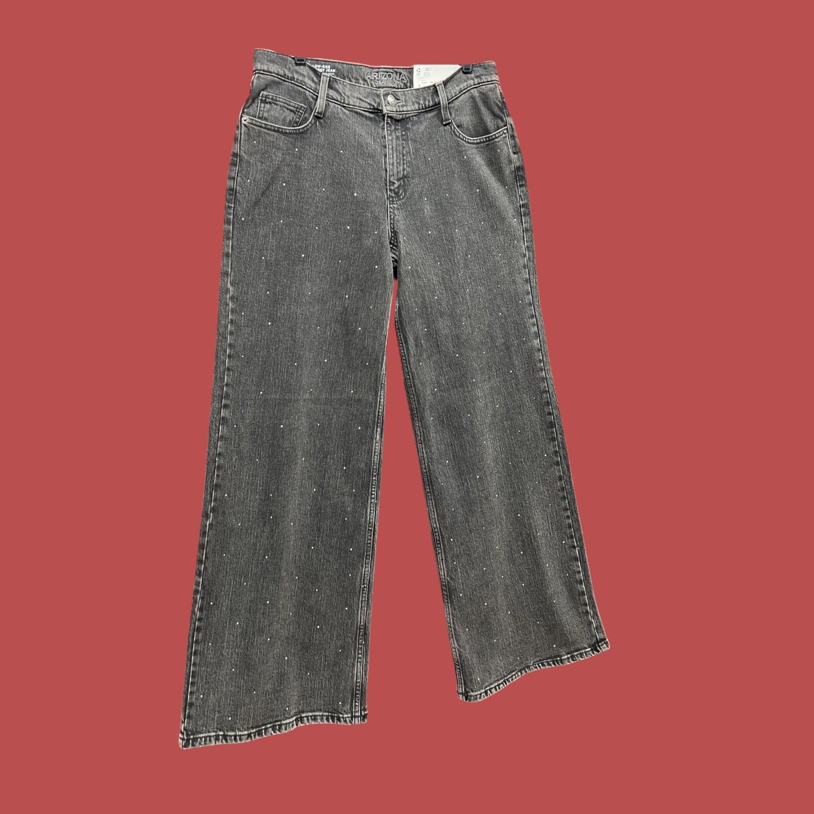 Arizona Jean Co. Arizona - Women's Low-Rise Baggy Jeans - Wide Leg - Rela Size 33" - 14 Thumbnail