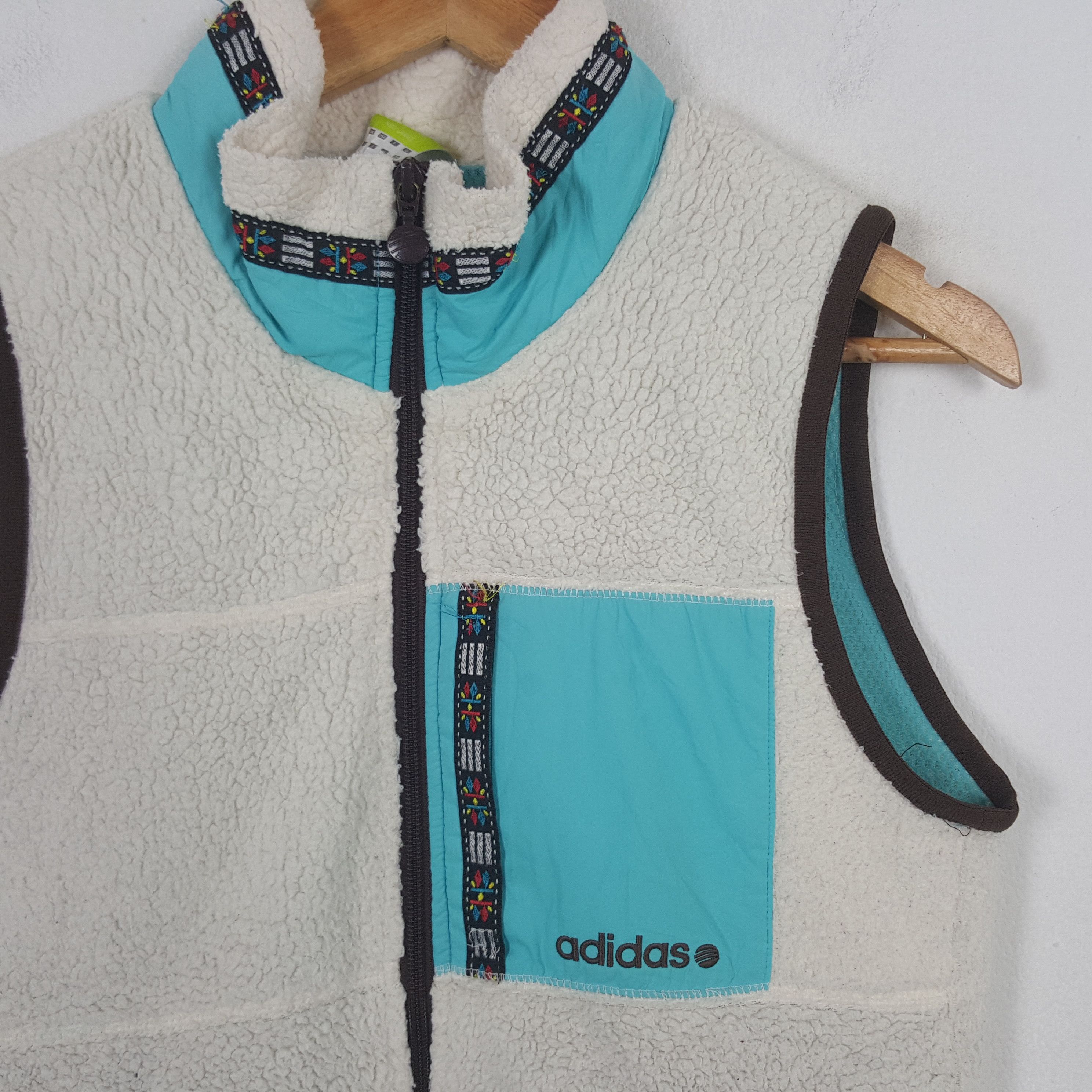Adidas × Japanese Brand × Vintage Vintage Adidas Yohji Yamamoto Japan Custom Art Sherpa Vest Size US XS / EU 42 / 0 - 2 Thumbnail