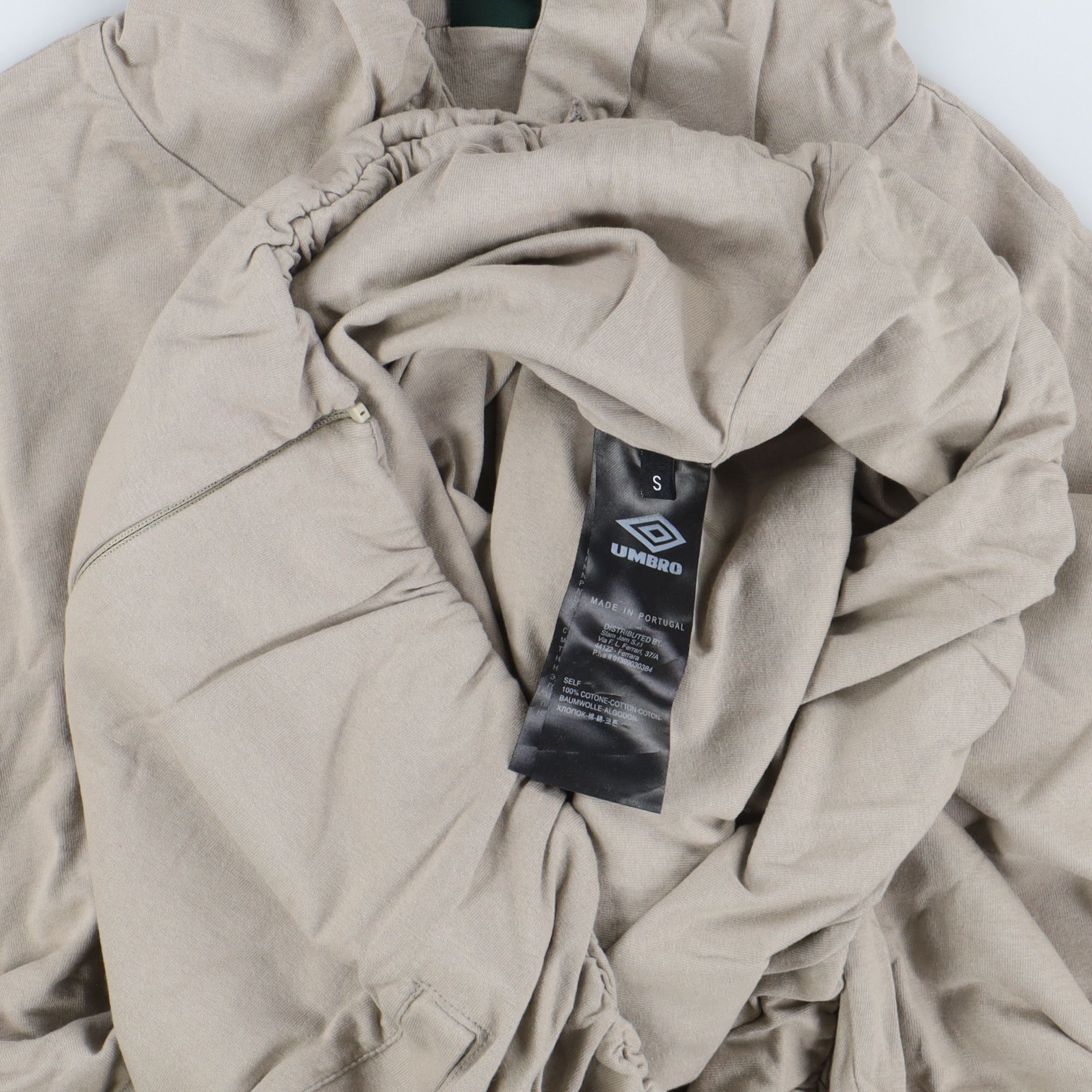 Slam Jam × Umbro Beige Crest Logo Oversized Zip Hoodie Size US S / EU 44-46 / 1 - 6 Thumbnail