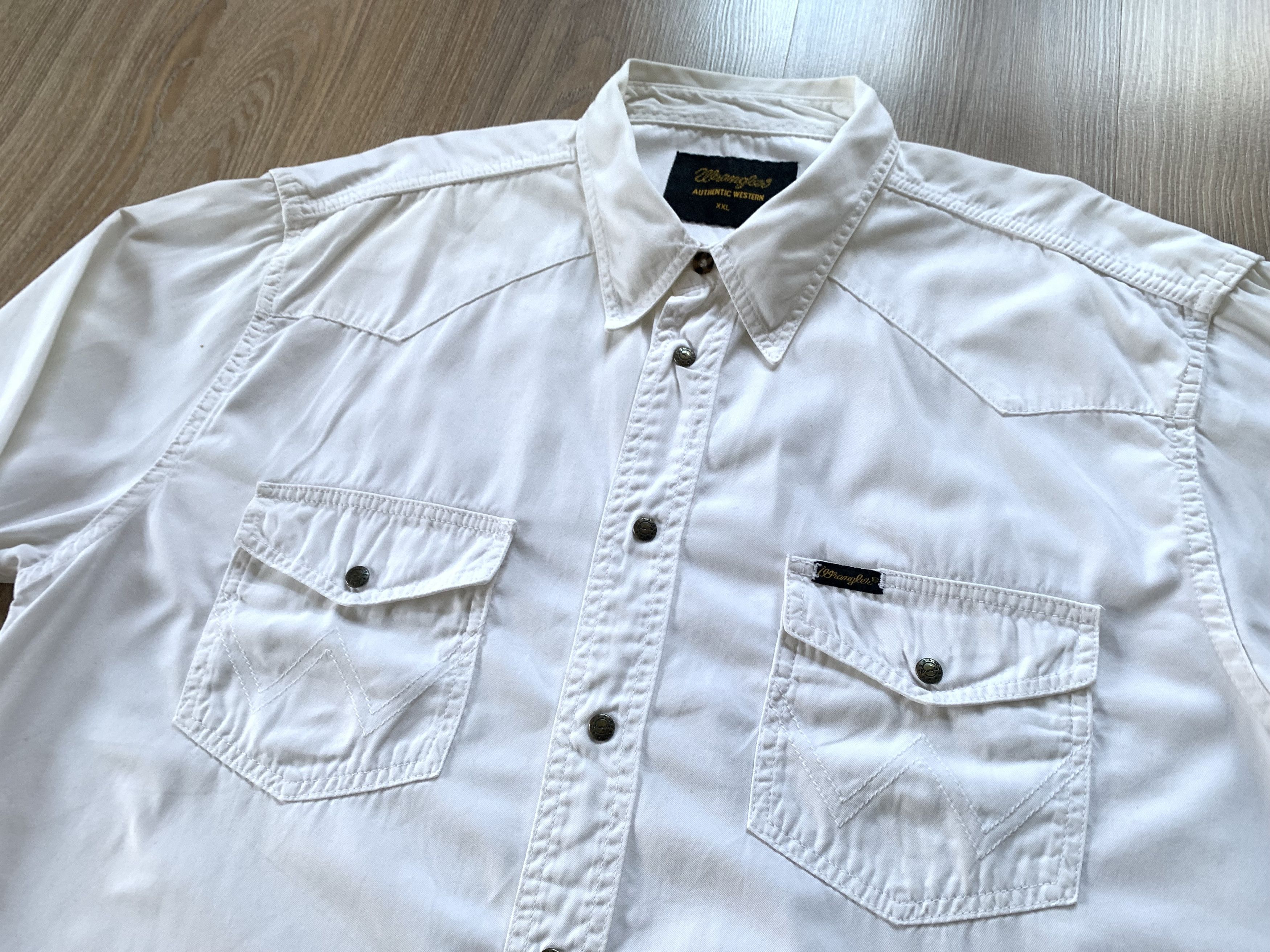 Wrangler Wrangler Authentic Western Long Sleeve White Snap Up Shirt Size US XXL / EU 58 / 5 - 4 Thumbnail