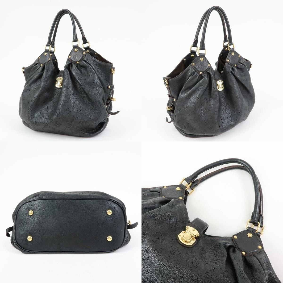 Louis Vuitton Louis Vuitton Mahina L Shoulder Bag Calfskin Black Size ONE SIZE - 3 Thumbnail