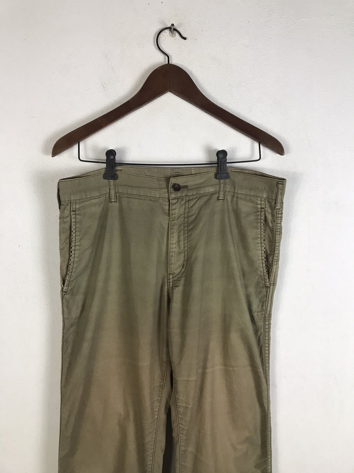 Comme des Garcons Homme AD2005 Comme des Garçons Homme Olive Patina Workwear Trouser Size US 33 - 6 Thumbnail