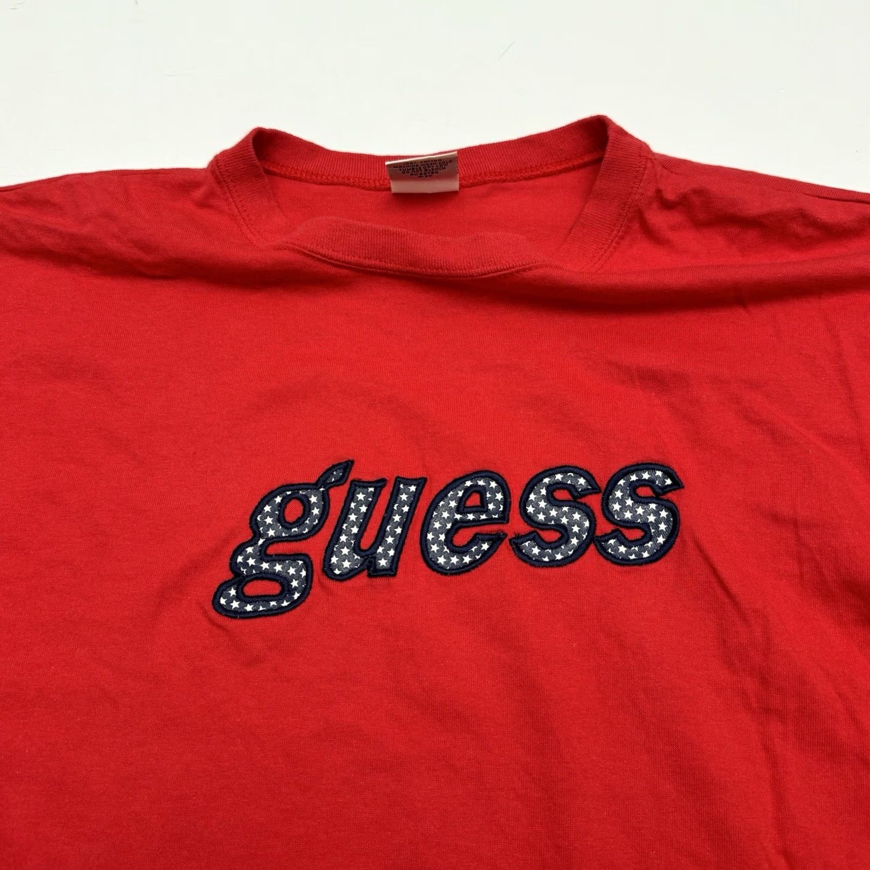 Guess VINTAGE GUESS Women's T-Shirt Red Embroidered Crew Neck Short Sleeve USA 90s M Size M / US 6-8 / IT 42-44 - 5 Thumbnail