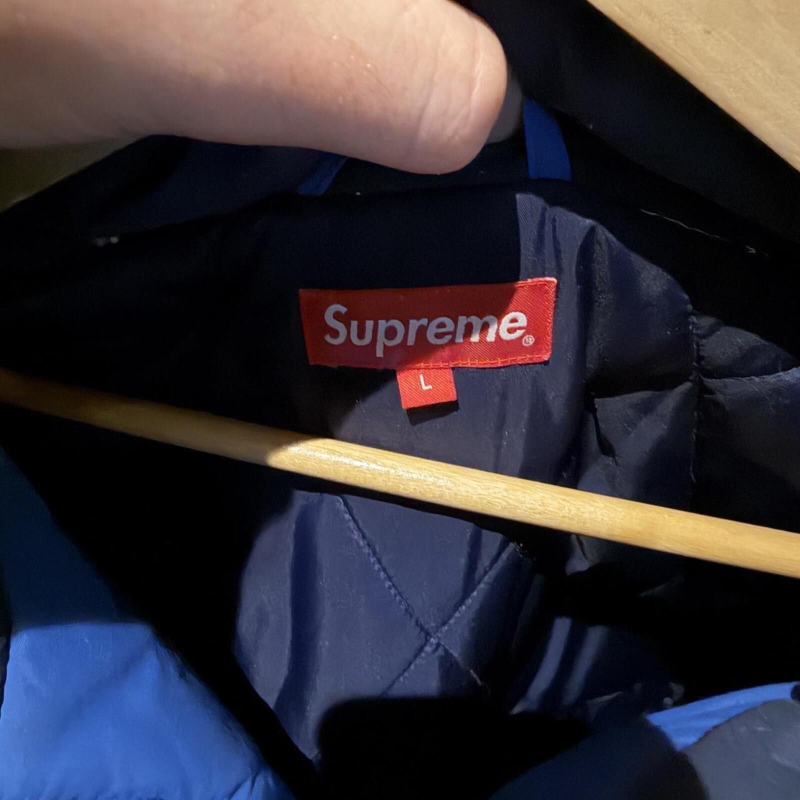 Supreme Supreme 17AW Blue Nylon Puffy Hockey Jacket Size US L / EU 52-54 / 3 - 4 Thumbnail