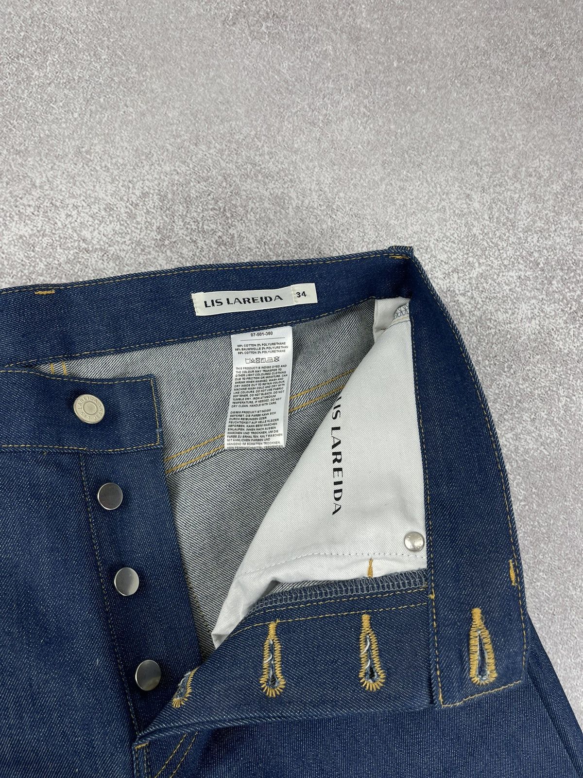 Japanese Brand Lis Lareida Lennox Straight Denim Jeans Japan Style Size 34 Size 34" / US 12 / IT 48 - 6 Thumbnail