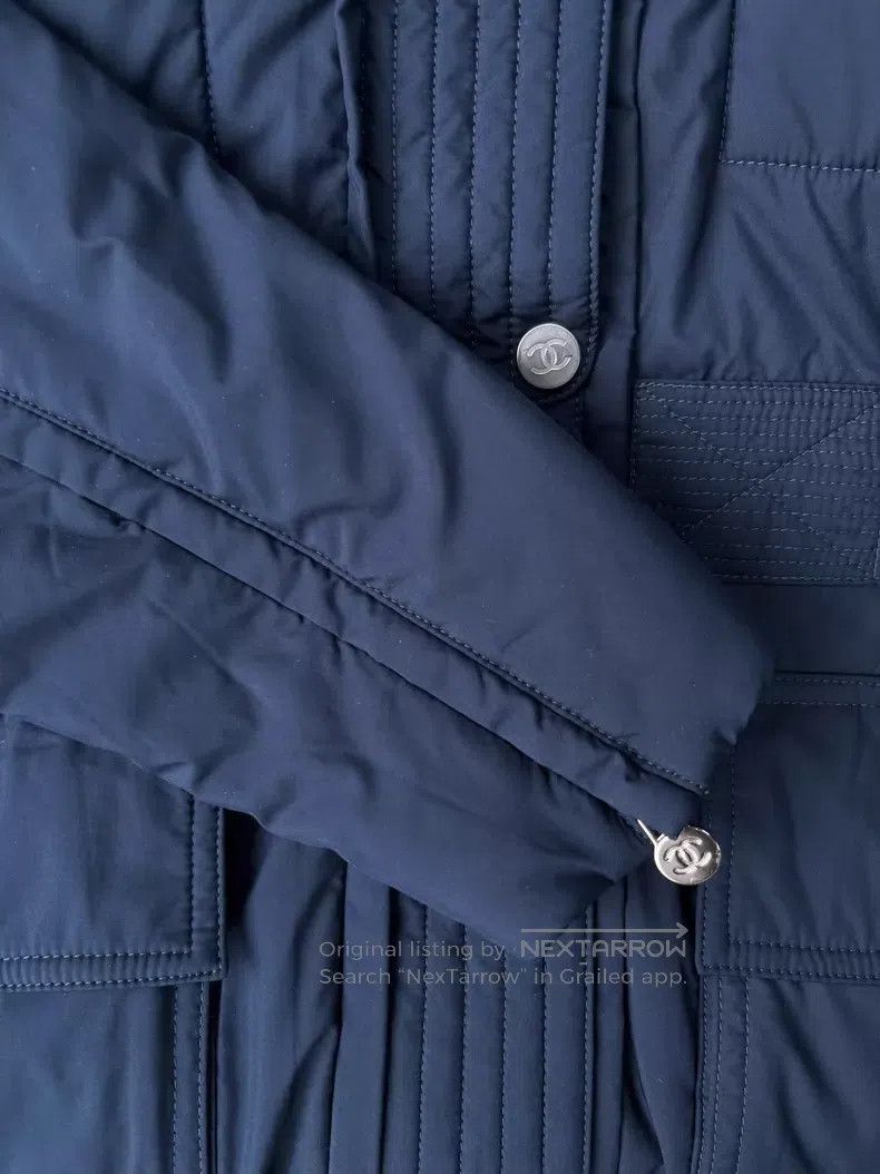 Chanel Chanel Dark blue stand-up collar four-pocket hooded cotton Size XS / US 0-2 / IT 36-38 - 5 Thumbnail