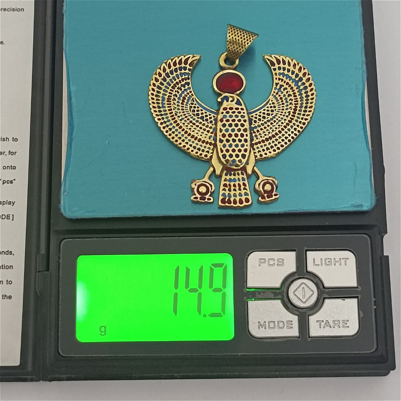 Other Handmade Pharaonic Horus Falcon Pendant Egyptian Copper Size ONE SIZE - 6 Thumbnail