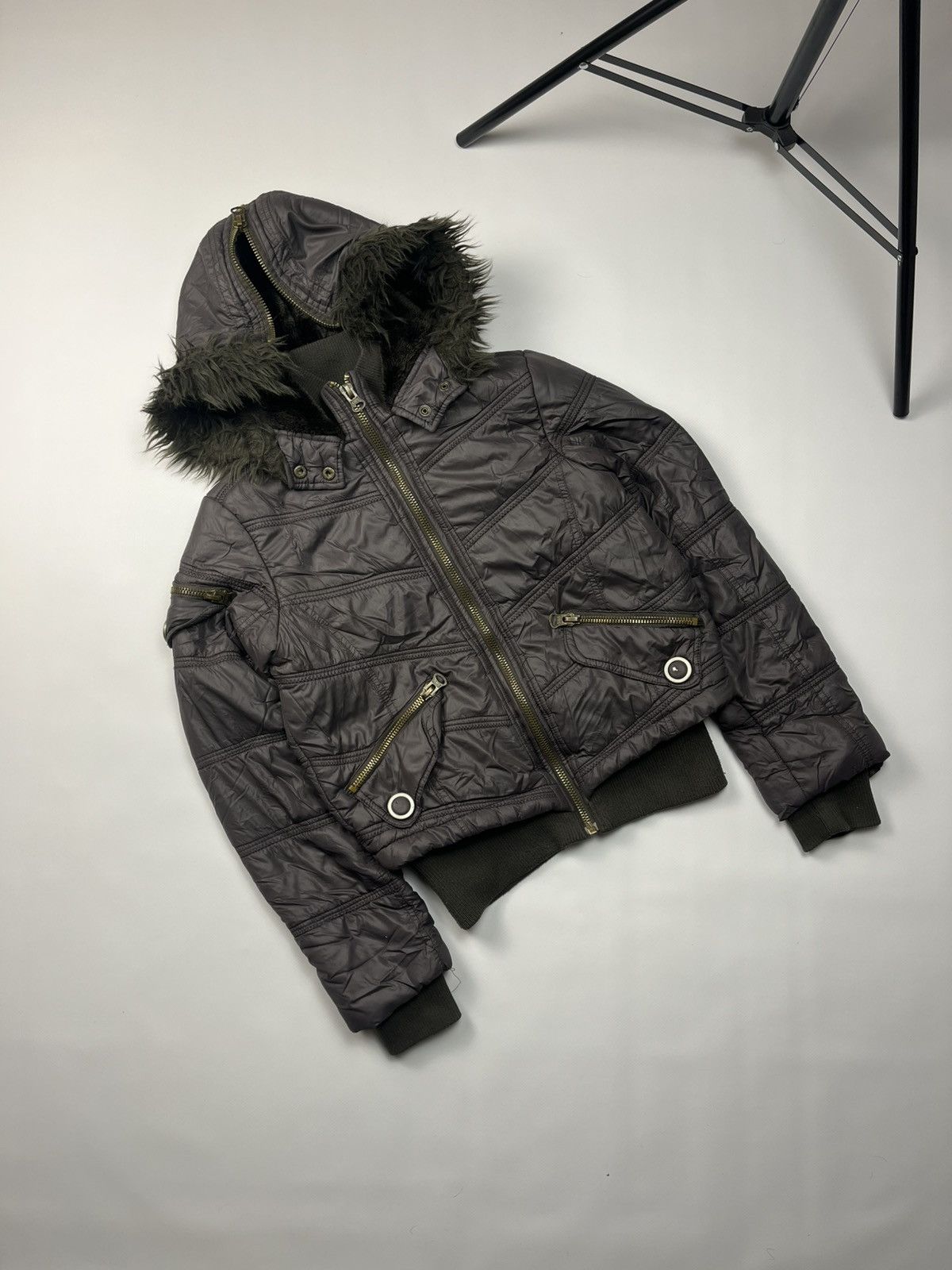 If Six Was Nine Vintage LGB If Six Was Nine Style Faux Fur Zip Bomber Size M / US 6-8 / IT 42-44 - 1 Thumbnail
