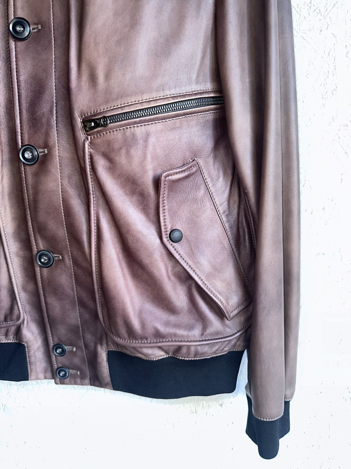Hogan Hogan Leather Jacket Size US XXL / EU 58 / 5 - 5 Thumbnail