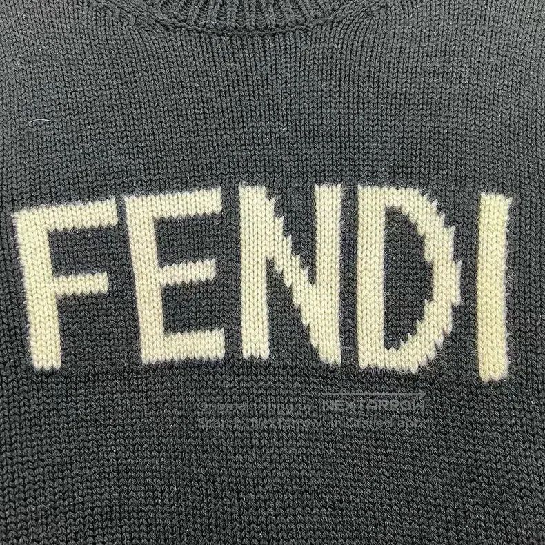 Fendi Fendi Letter Logo Jacquard Knit Woolen Sweater Size US M / EU 48-50 / 2 - 3 Thumbnail