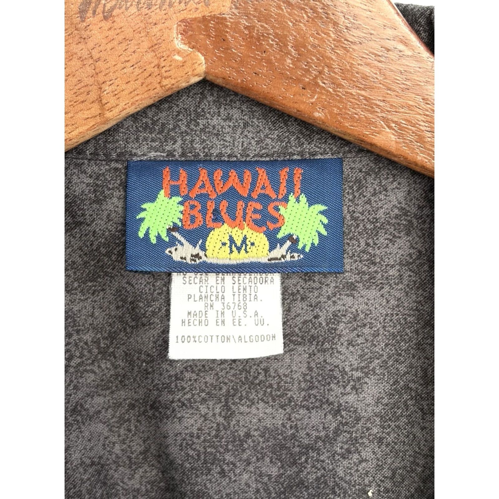 Vintage VINTAGE Hawaii Blues Button Down Shirt Mens Tropical Island sz Medium Black 90s Size US M / EU 48-50 / 2 - 4 Thumbnail