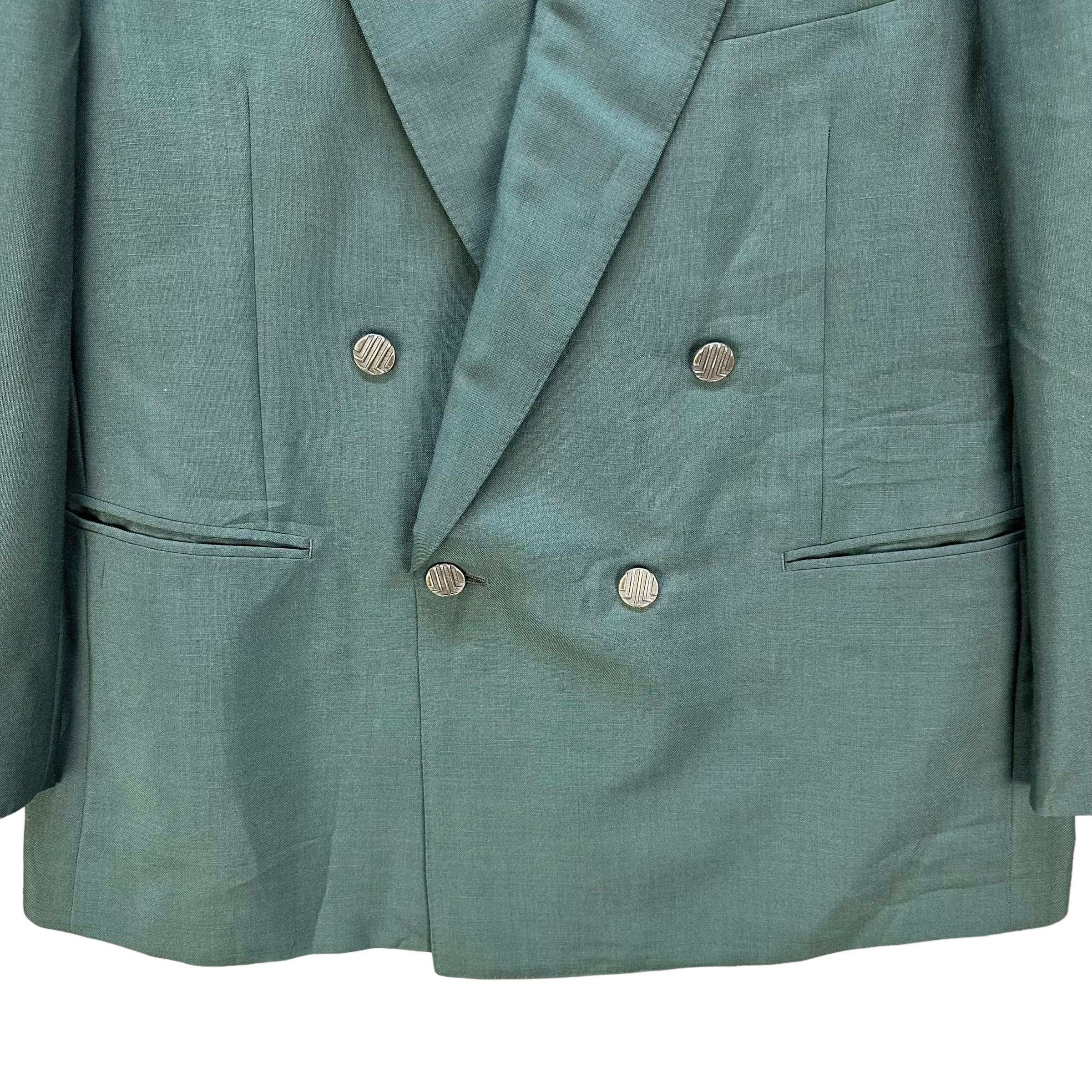 Lanvin LANVIN Double Breast Green Blazers Suit Jacket #A44-1033 Size 44R - 3 Thumbnail