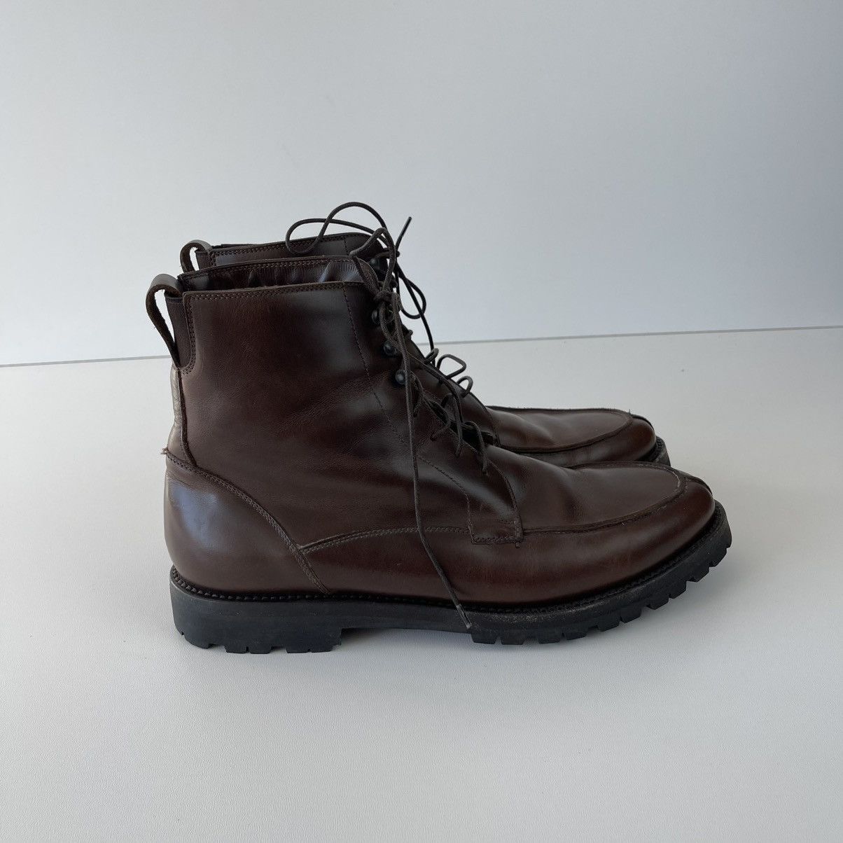 Franceschetti Franceschetti 0011 Leather Winter Vibram Lace-Up Boots Brown Size US 6.5 / EU 39-40 - 4 Thumbnail