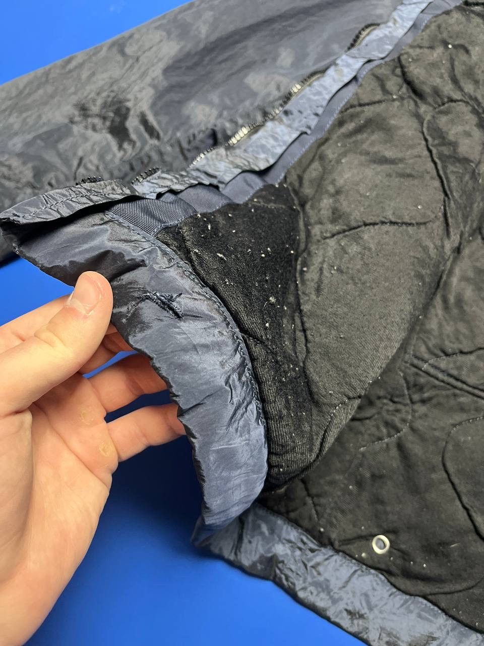 Stone Island Stone Island 2007 Navy Nylon Metal Quilted Bomber Jacket Size US M / EU 48-50 / 2 - 20 Thumbnail
