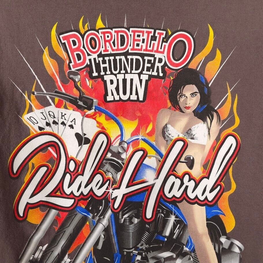 Delta Bordello Thunder Run T Shirt Mens Size Large Brown 2017 Ride Size US L / EU 52-54 / 3 - 4 Thumbnail