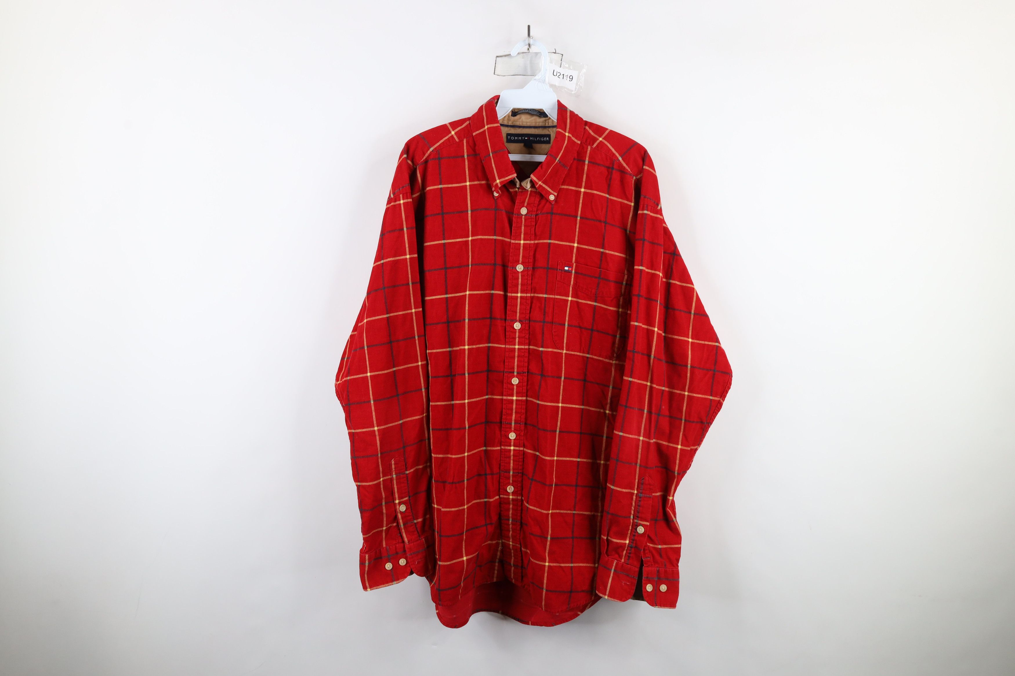 Tommy Hilfiger × Vintage Vintage 90s Tommy Hilfiger Collared Button Down Shirt Size US L / EU 52-54 / 3 - 1 Thumbnail