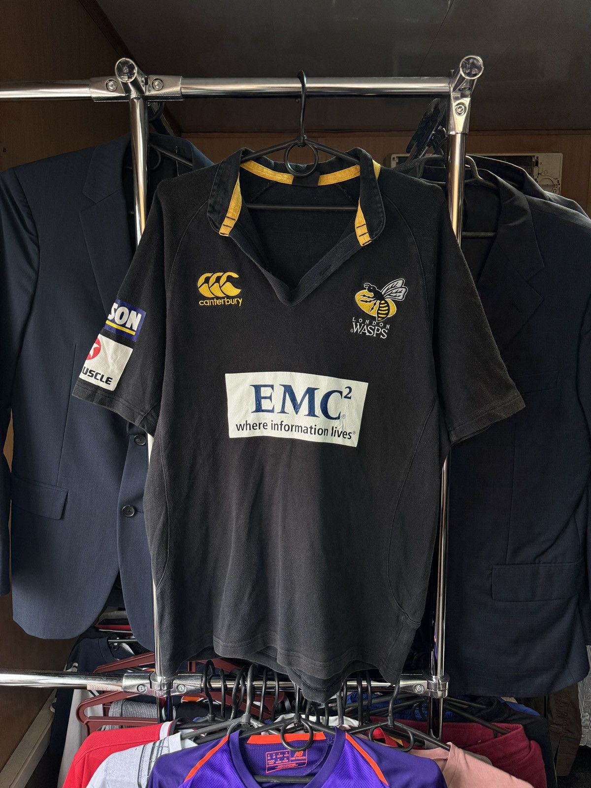 Canterbury of New Zealand Mens Vintage CANTERBURY OFNEW ZEALAND WASPS rugby T-shirt Size US M / EU 48-50 / 2 - 1 Thumbnail