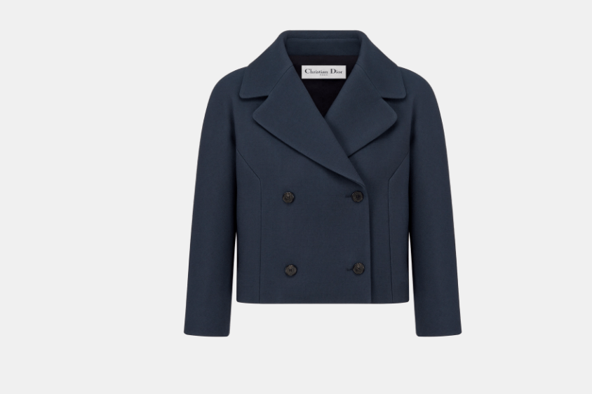 Dior o1w1db10525 221V11 V11 Cropped Jacket in Navy Blue Size S / US 4 / IT 40 - 1 Thumbnail