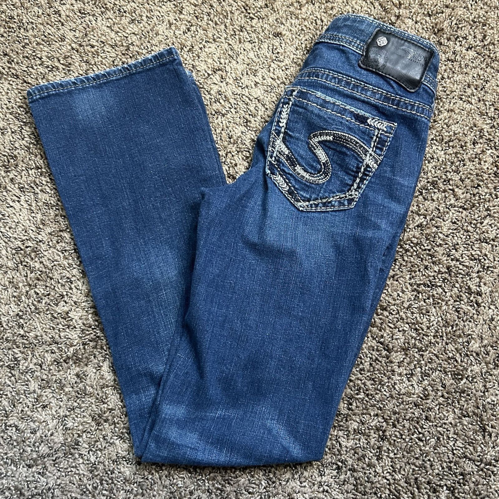 Silver Jeans Co. Silver Jeans Women W26xL33 AIKO Mid Boot Bootcut Stretch Fit Size 26" / US 2 / IT 38 - 10 Thumbnail