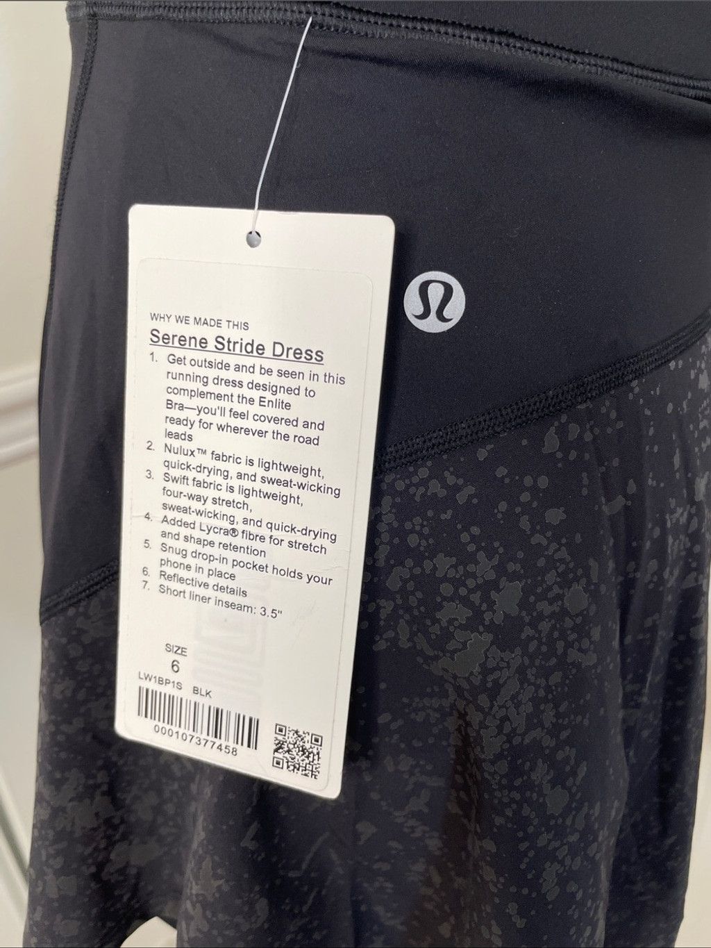 Lululemon NWT Lululemon Serene Stride Dress Black 6 Size M / US 6-8 / IT 42-44 - 7 Thumbnail