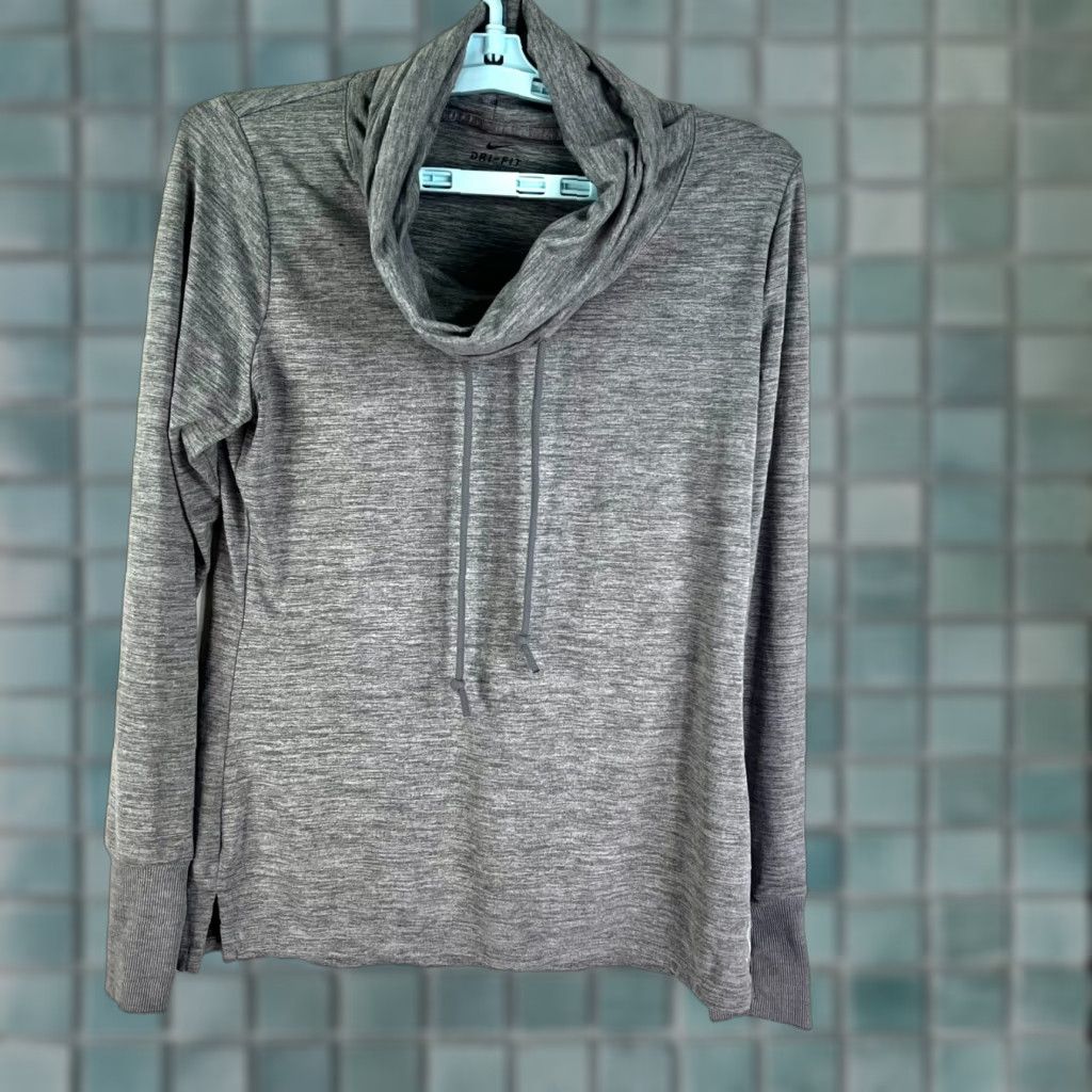 Nike Nike Dry-Fit Cowl Neck Sweatshirt Womens Size S Gray Long Sleeve Size S / US 4 / IT 40 - 1 Thumbnail