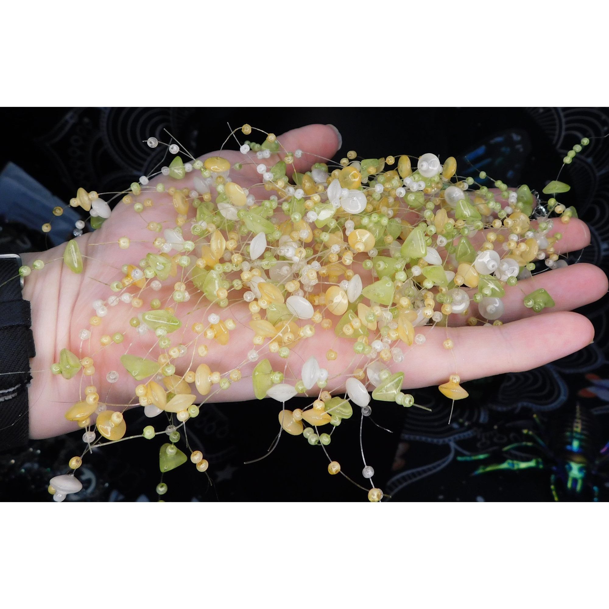 Other Abstract Fantasy Floral Fairy Yellow Necklace Size ONE SIZE - 2 Thumbnail