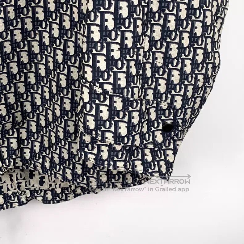Dior Dior Navy blue logo jacquard full print semi-zipper hooded Size XS / US 0-2 / IT 36-38 - 5 Thumbnail