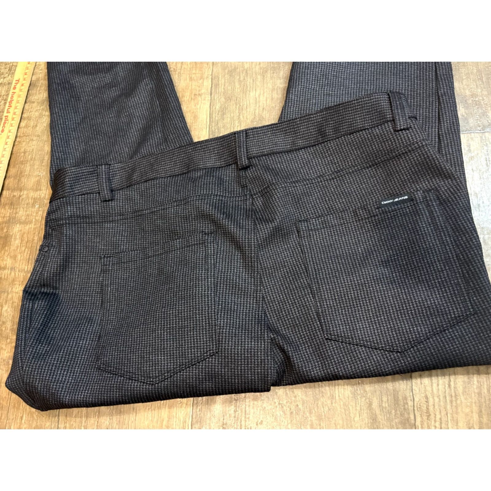 DKNY DKNY Pants Womens XL Black & Gray Slacks Back Pockets Jeans Straight Leg Ankle Collection Women’s Size 40" / US 18 - 6 Thumbnail