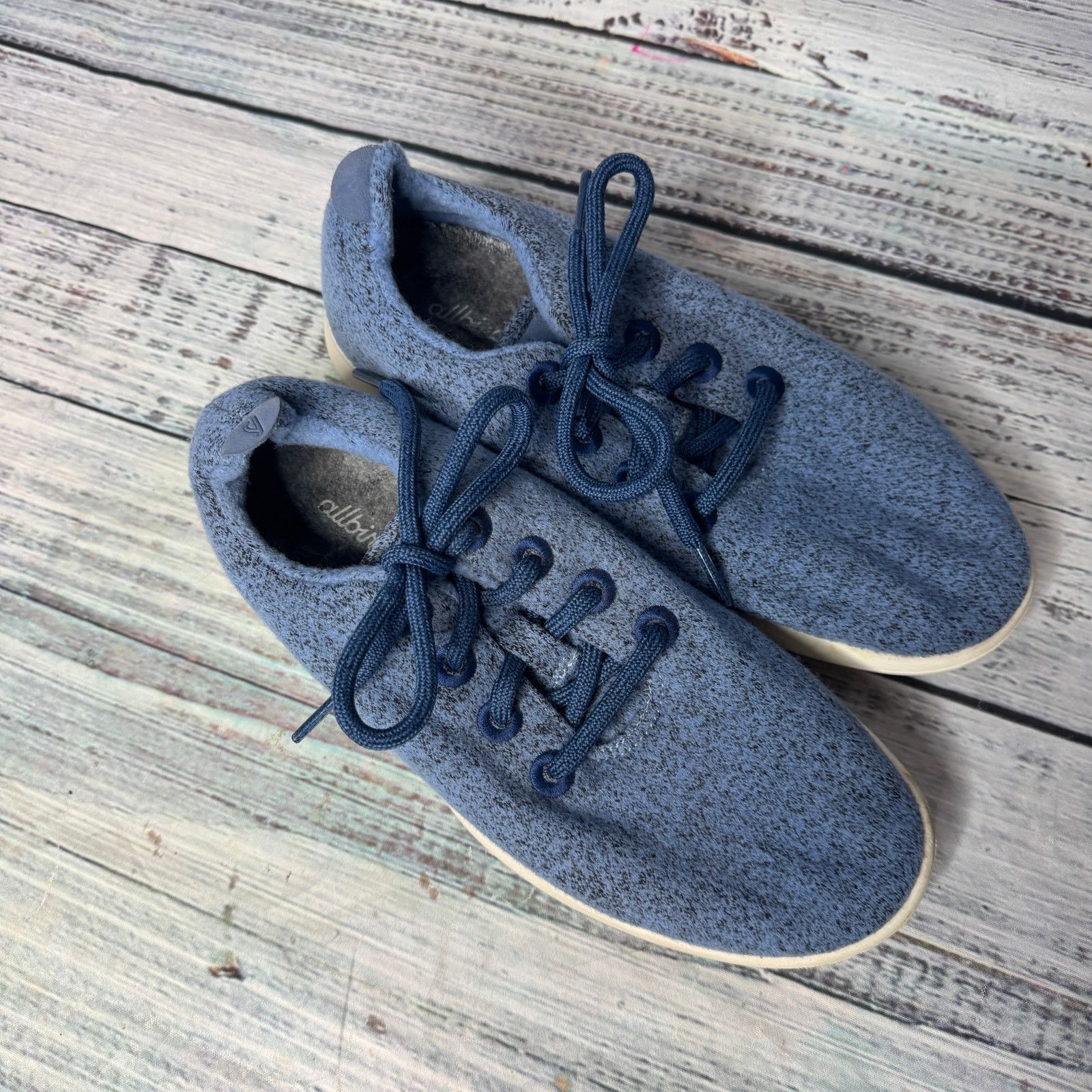 Allbirds Allbirds Wool Runners Blue Lace Up Sneakers Merino Wool 7 Size US 7 / IT 37 - 2 Thumbnail