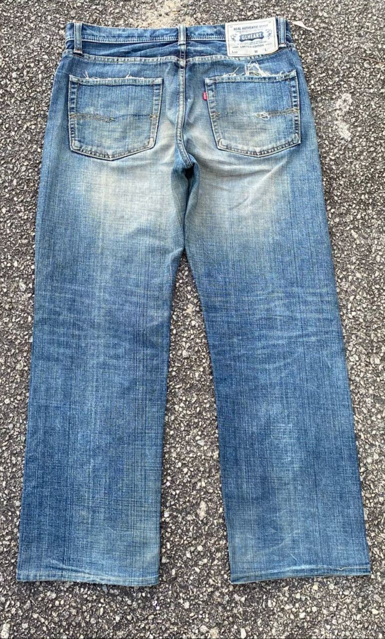If Six Was Nine Vintage G Heart Limited Edition Distressed Denim Size US 34 / EU 50 - 2 Thumbnail