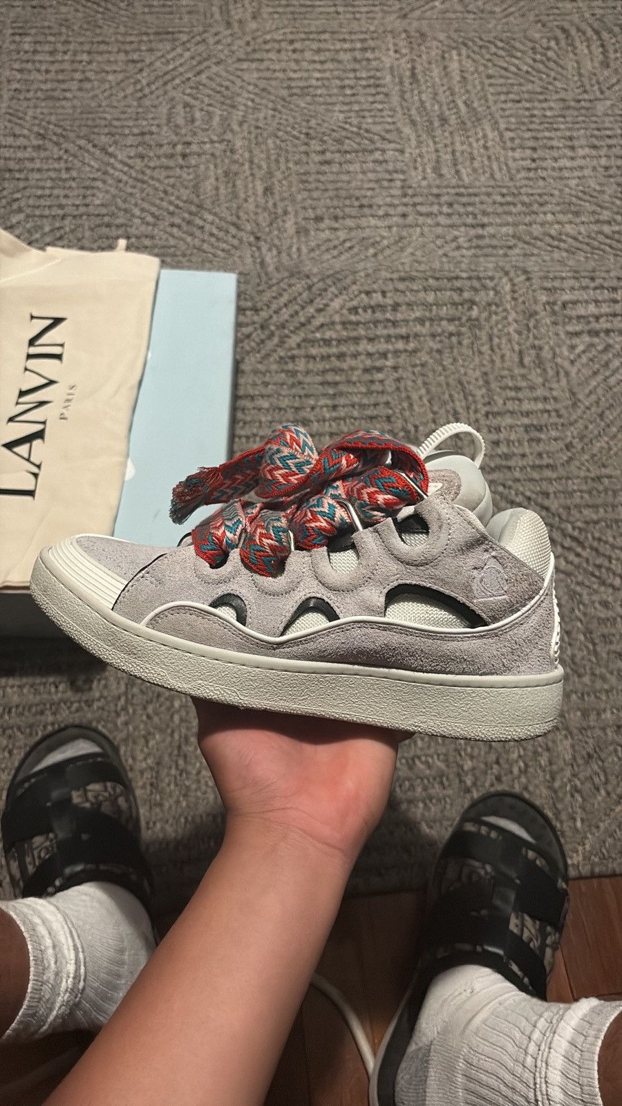 Lanvin Lavin curb Grey/blue Size US 8 / EU 41 - 10 Thumbnail