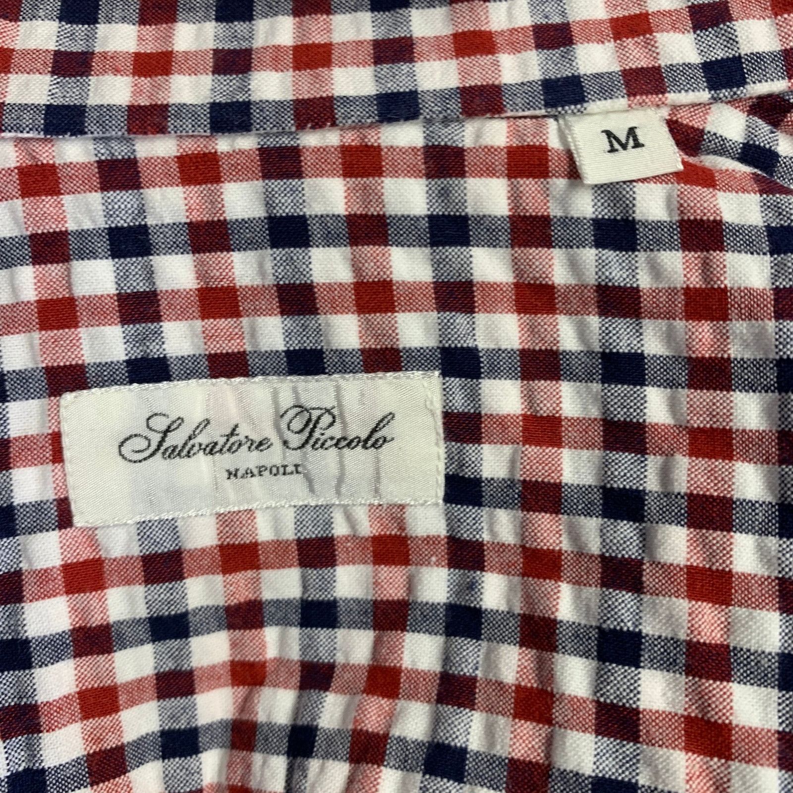 Salvatore Piccolo SALVATORE PICCOLO Blue Checkered Cotton Long Sleeve Shirt Size US M / EU 48-50 / 2 - 5 Thumbnail