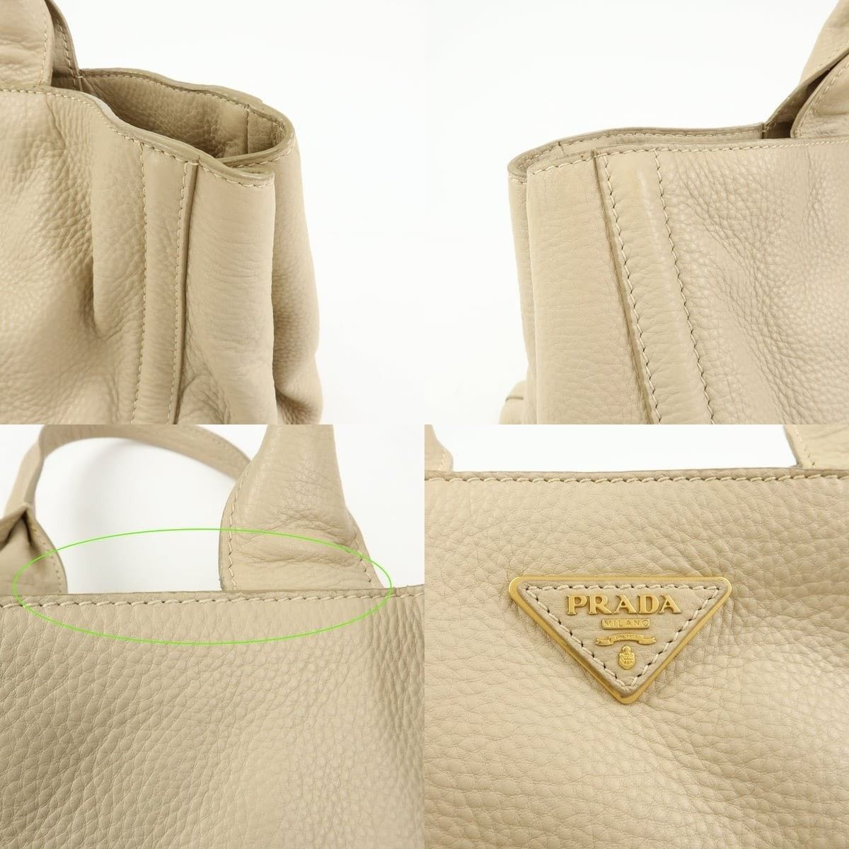 Prada Prada Vitello Daino Tote Beige Size ONE SIZE - 6 Thumbnail