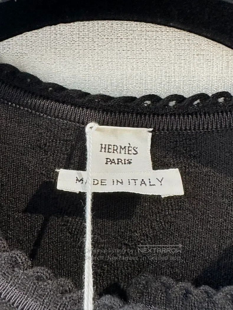 Hermes Hermes Women's Jacquard Long Sleeve Open Front Cardigan Size XS / US 0-2 / IT 36-38 - 2 Thumbnail