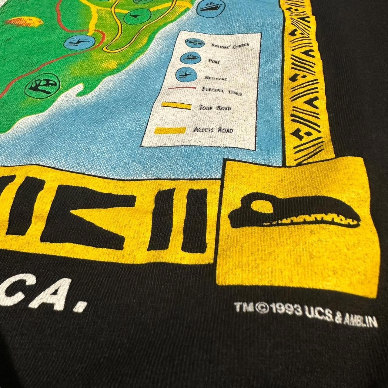 Designer 1993 Jurassic Park Island Tour Shirt (MADE IN USA) Size US XL / EU 56 / 4 - 5 Thumbnail