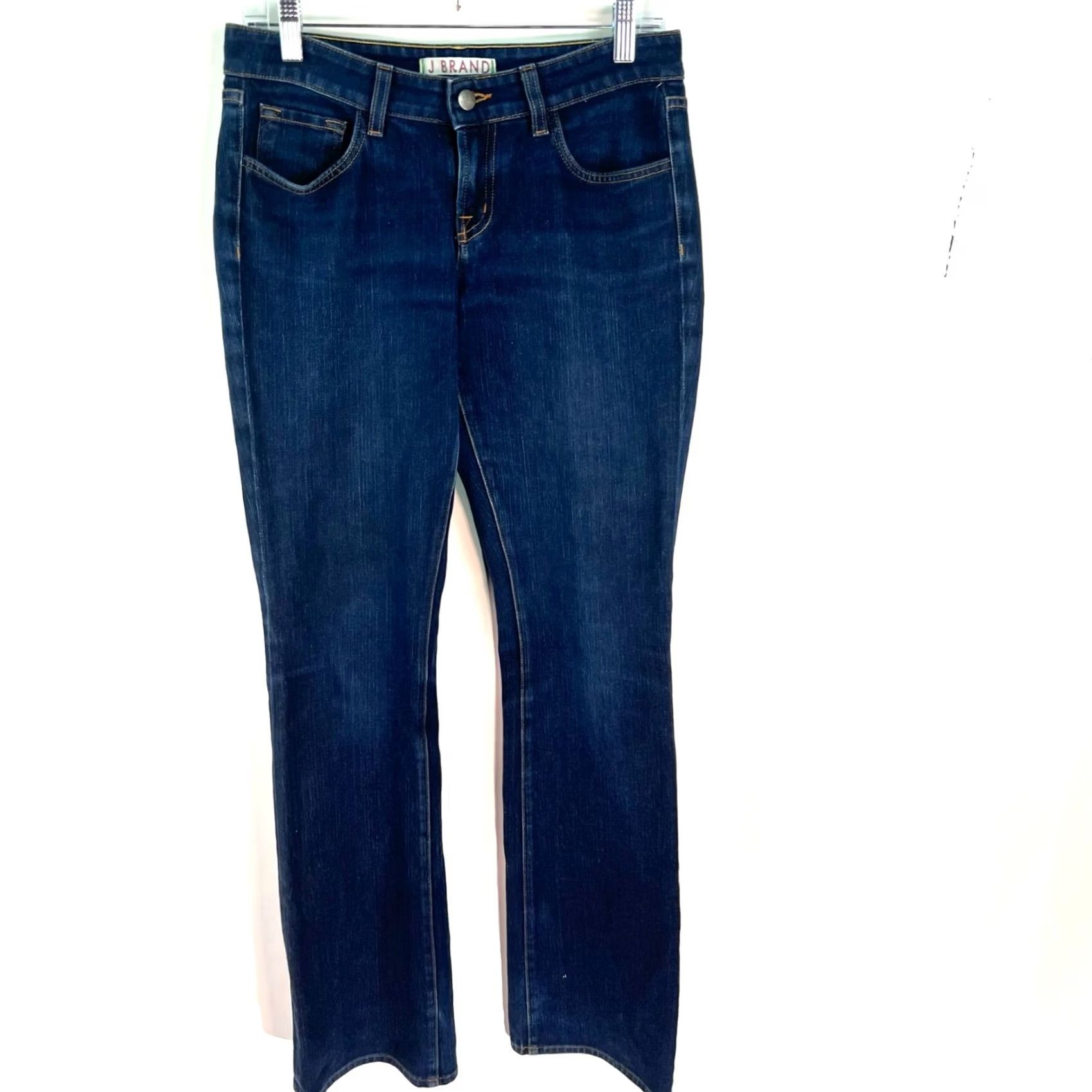 J Brand J Brand Womens Straight Jeans Blue Size 29 Regular Rise 30in Waist 33in Inseam 5-Pocket Denim Pants Capable of Machine Washable Size 29" - 2 Thumbnail