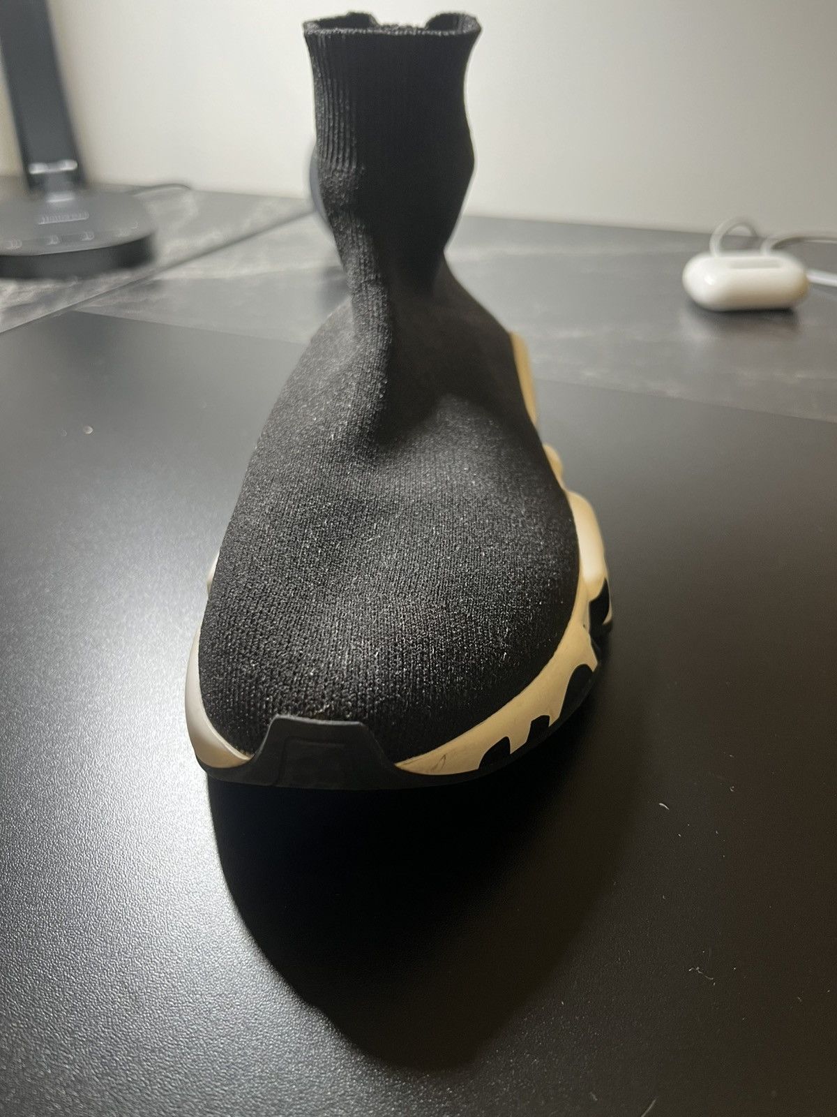 Balenciaga Balenciaga Speed Trainer “Graffiti” Sock Sneakers WhiteBlack Size US 6 / IT 36 - 9 Thumbnail