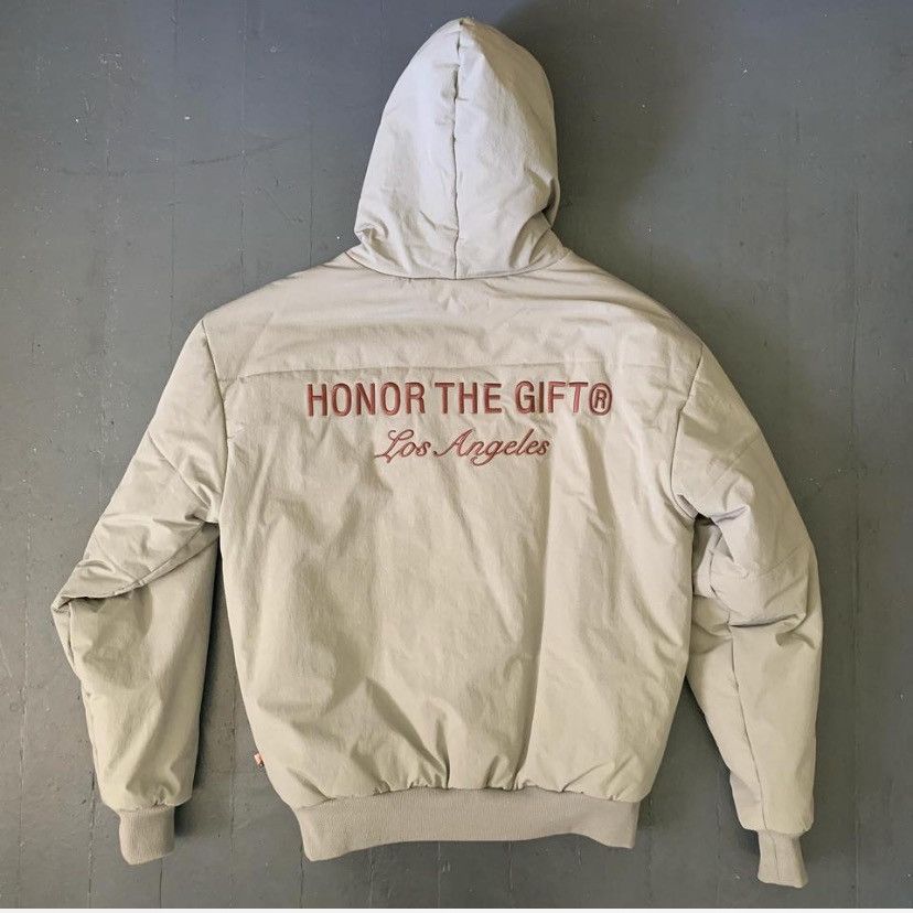 Honor the Gift Honor the Gift Cobalt Puff Hoodie in Stone SS22 Size M Size US M / EU 48-50 / 2 - 1 Thumbnail